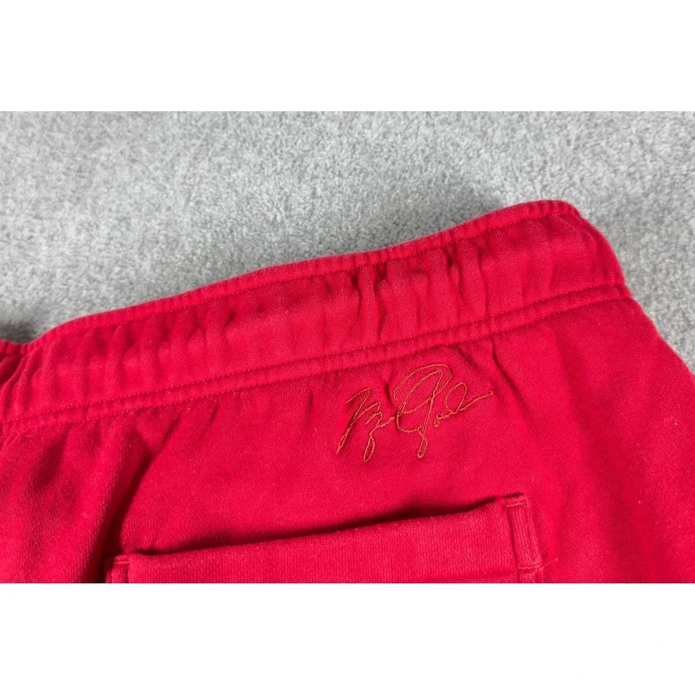 Jordan Air Shorts 2XL XXL Red Black Fleece Athletic Training Men's Basketball‎
